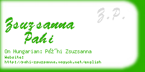 zsuzsanna pahi business card